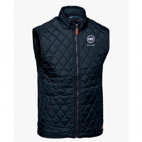bodywarmer gilet sans manches homme broderie fiat
