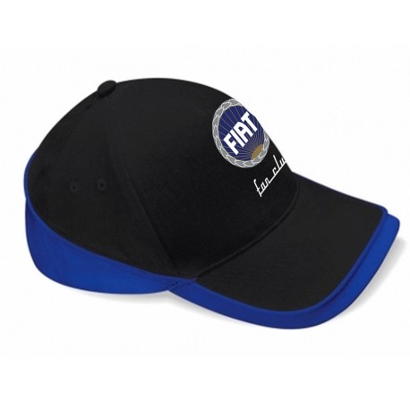 casquette bicolore avec broderie fiat