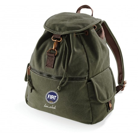 sac à dos en toile avec broderie fiat
