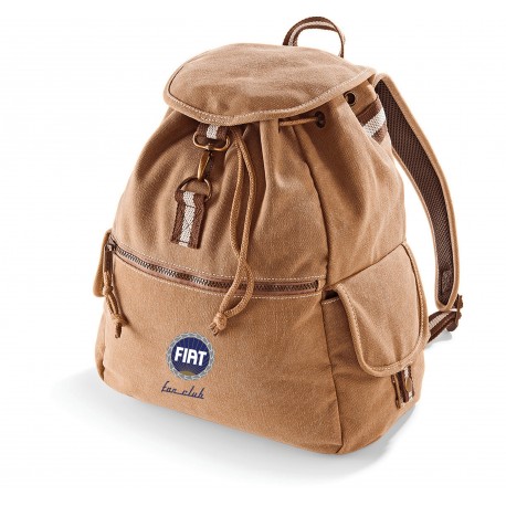 sac à dos en toile avec broderie fiat