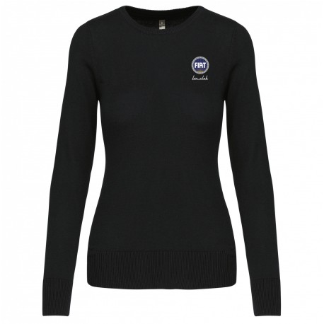 pull col rond femme broderie fiat