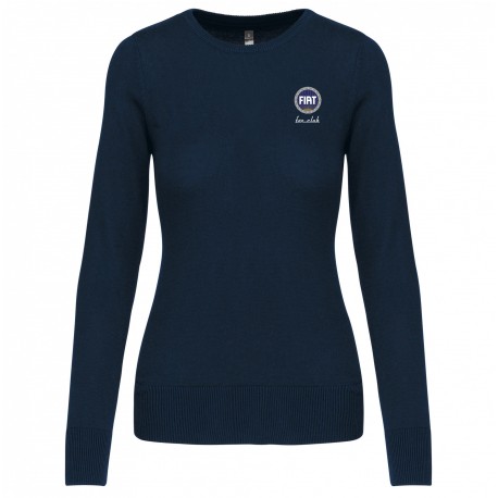 pull col rond femme broderie fiat