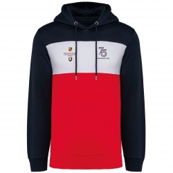 Sweat tricolore à capuche Unisexe 75 ans