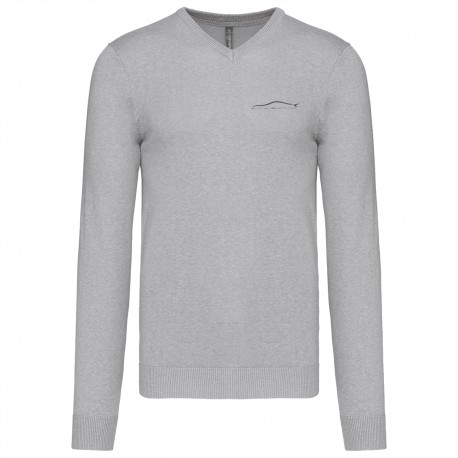Pull col V Homme Flat 69