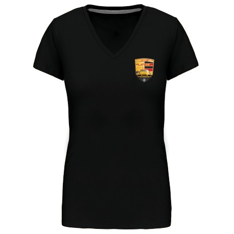 Tee shirt col V Femme Flat 69