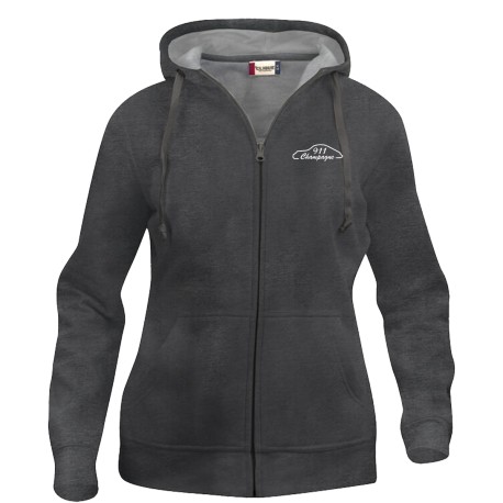 Sweat capuche zippé Femme Champagne