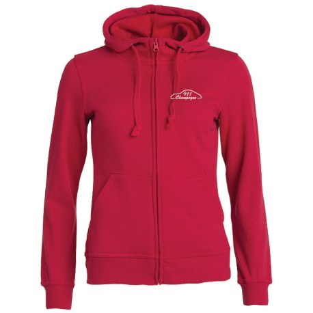 Sweat capuche zippé Femme Champagne – Champagne 911