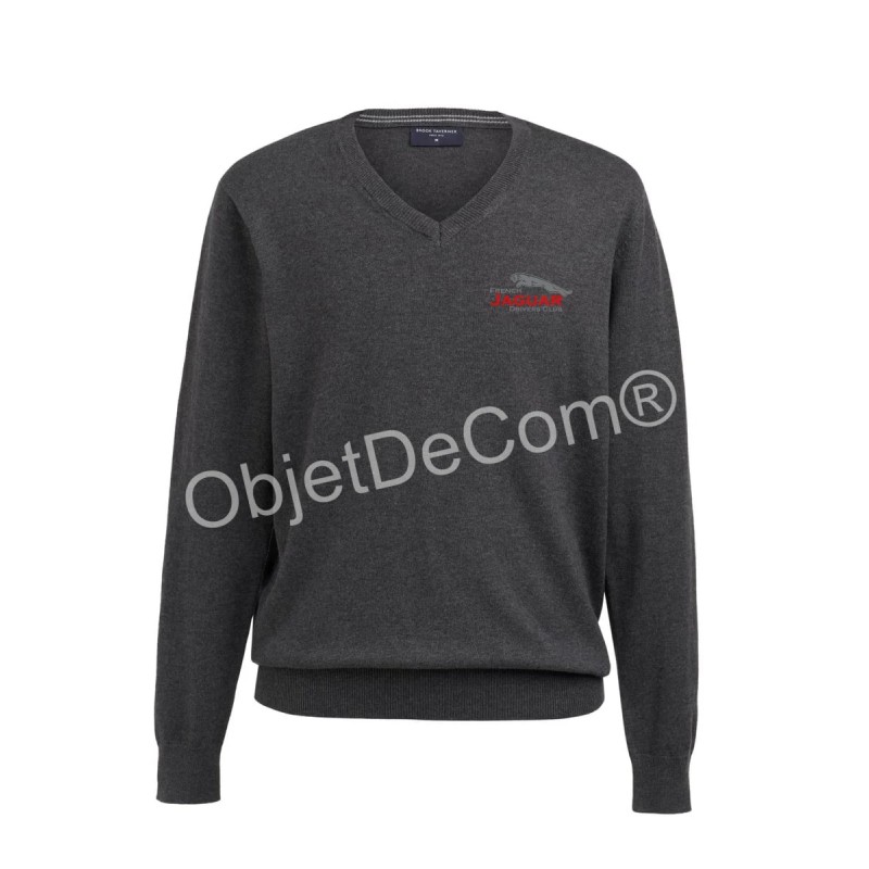 Pull col V Merino Homme Jaguar