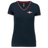 Tee shirt maille piquée Col V Femme Flat6 Club – Flat6 Club