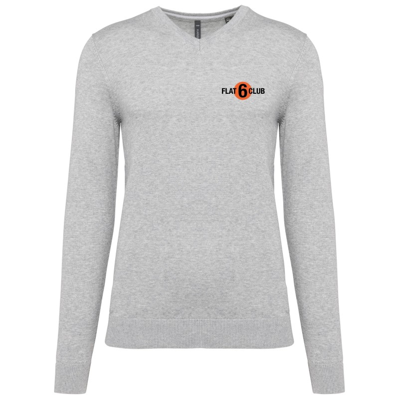 Pull col V écoresponsable Homme Flat6 Club – Flat6 Club