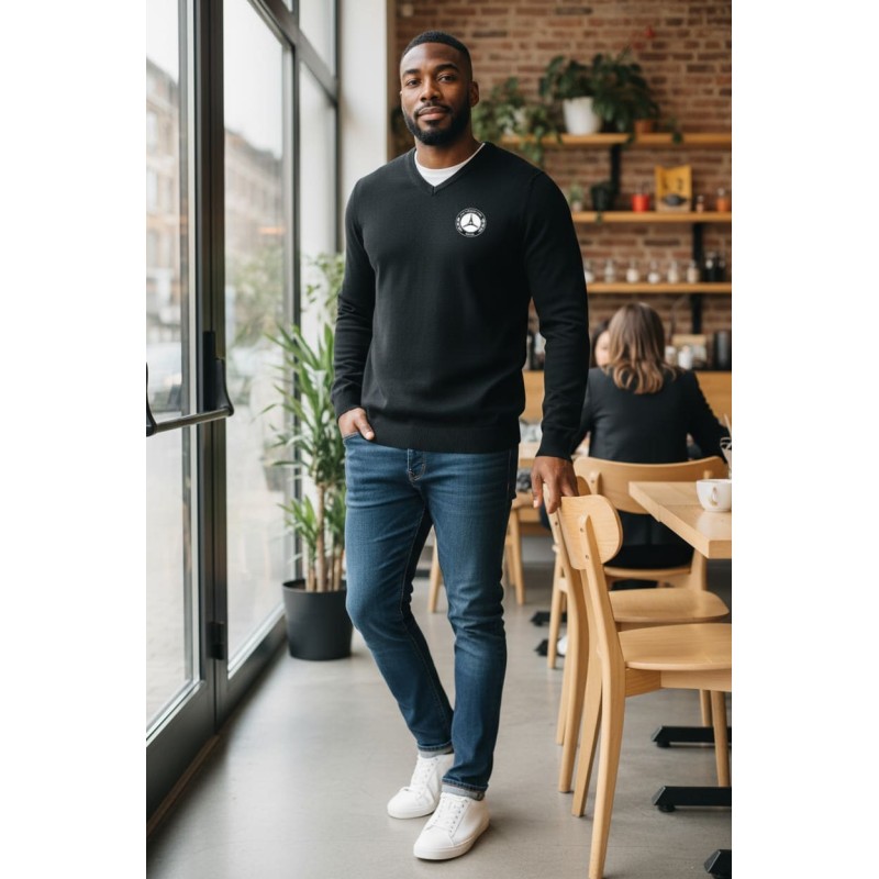 Pull col V Homme Mercedes