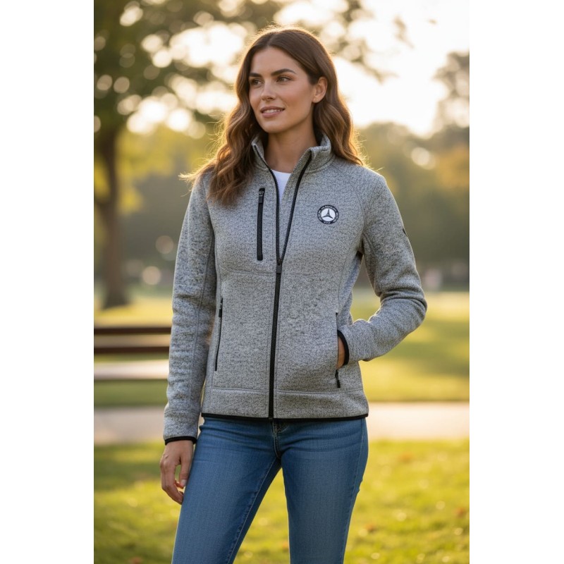 Veste zippée chinée femme Mercedes – Club Mercedes-Benz France