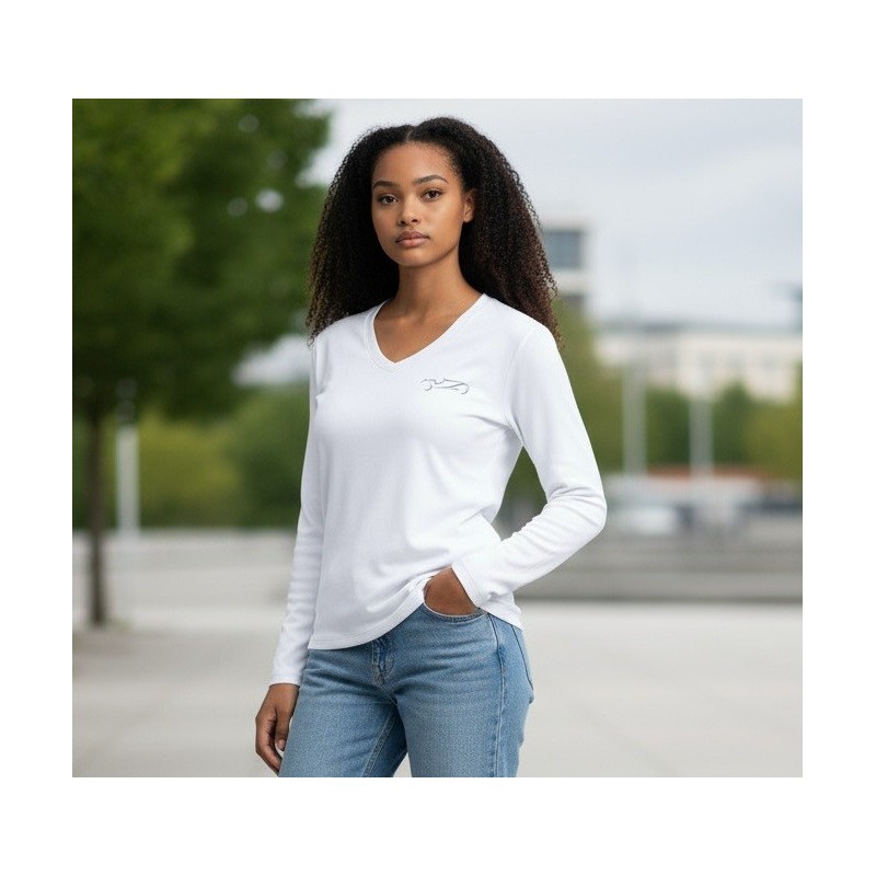 Tee shirt Col V Femme Morgan