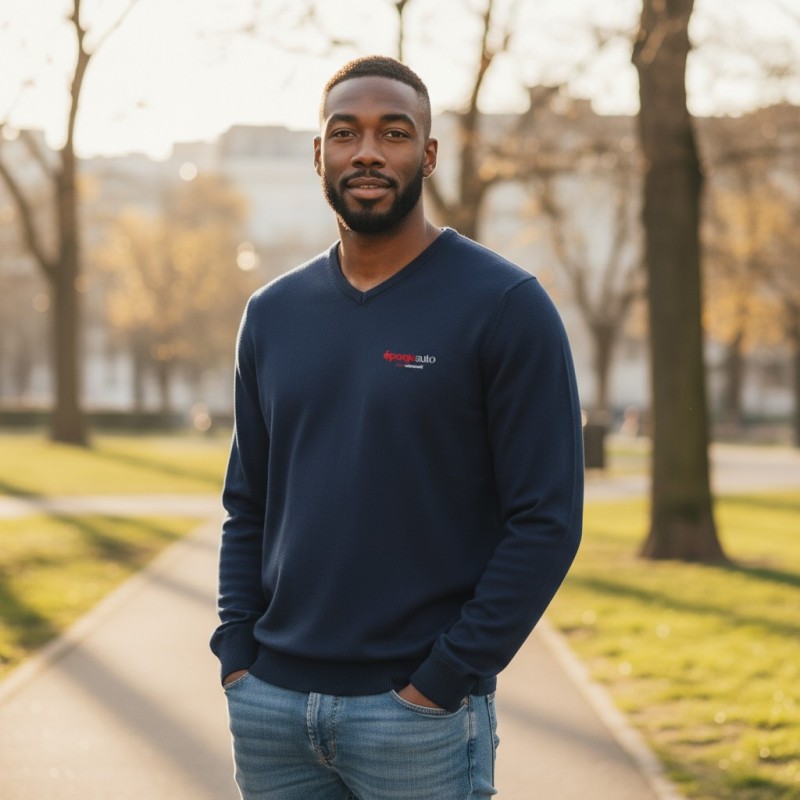 Pull col V Homme Epoqu'Auto