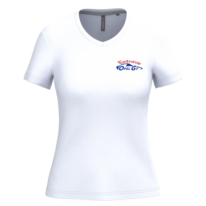 Tee shirt col V Femme Opel GT
