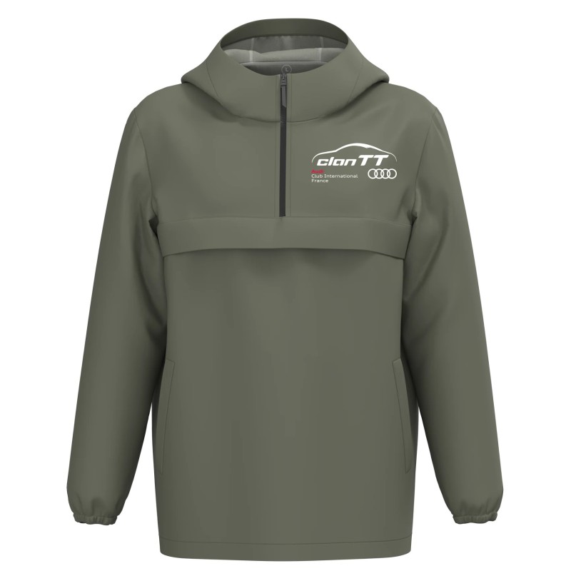 Veste coupe-vent imperméable écoresponsable quart zip unisexe Audi Clan TT – Clan TT