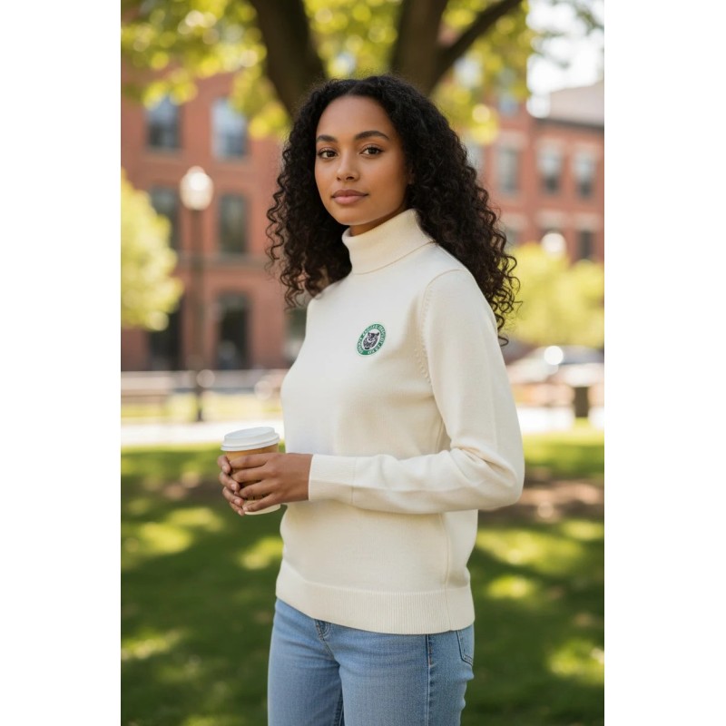 Pull col roulé Merino Femme Jaguar