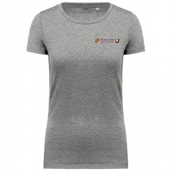 Tee shirt Supima col O Femme Bourgogne