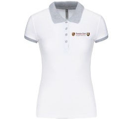 Polo bicolore Femme Bourgogne