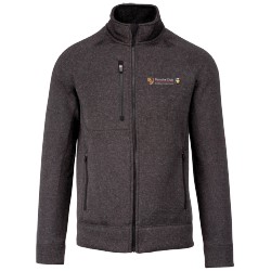 Veste zippée chinée Homme Bourgogne