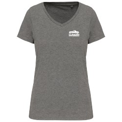 Tee shirt Supima col V Femme Traction