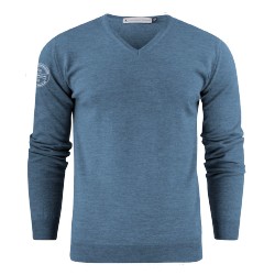 Pull Col V homme Mérinos Atlantique