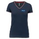 Tee shirt col V maille piquée Femme CCP