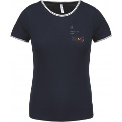 Tee shirt Femme maille piqué col rond E21