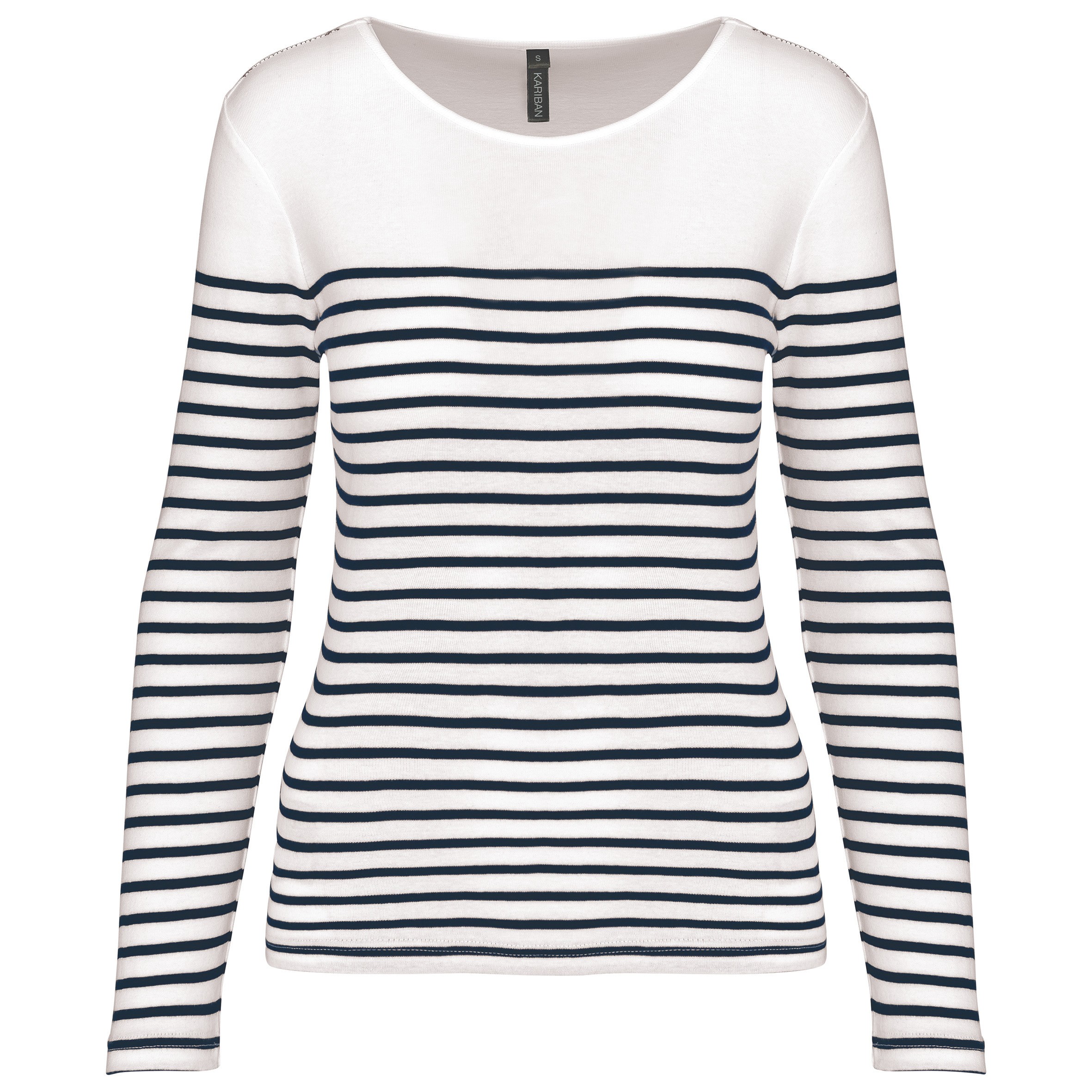 White / Navy Stripes