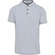 Polo col Mao Oxford grey / Black