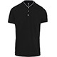 Polo col Mao Black / Oxford grey