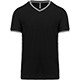 Tee shirt Maille piquée black light grey blanc