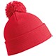 Bonnet pompon rouge