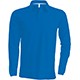 Polo manches longues light royal blue